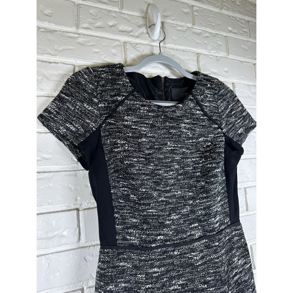 J.Crew Size 0 Tweed Fit & Flare Dress Classic Career Chic Short Sleeve - Picture 7 of 12